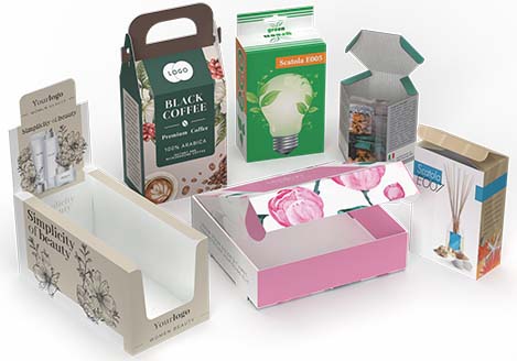 Qui puoi realizzare astucci e scatole personalizzate e stampate per i tuoi prodotti grazie a una vasta gamma di disegni e formati personalizzabili. Astucci, scatole e scatolette stampate adatte ad ogni esigenza di confezionamento.<br>
Le dimensioni degli astucci saranno realizzate in base alle tue esigenze.<be> In fase di preventivo ed ordine inserisci le misure che desideri per i tuoi astucci e entro 24 ore ti sarà inviato il tracciato fustella personalizzato della scatola. Potrai così approntare il file per la personalizzazione stampata.
