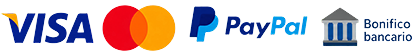 Metodi di pagamento accettati: Visa, Mastercard, PayPal, Bonifico, RID