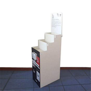 Espositore per libri con tre ripiani f.to 35x50x106cm.