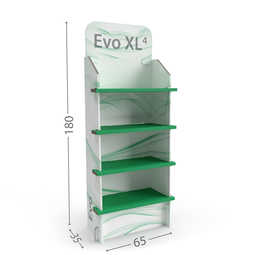 Evo XL4 - Espositore largo a 4 ripiani 