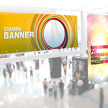 Stampa su pvc banner per interni ed esterni, crea il preventivo scegliendo tra banner di diverso spessore, aggiungi le borchie, il risvolto o il rinforzo perimetrale per realizzare striscioni anche bifacciali. Stampa con inchiostri latex resistenti e brilanti.